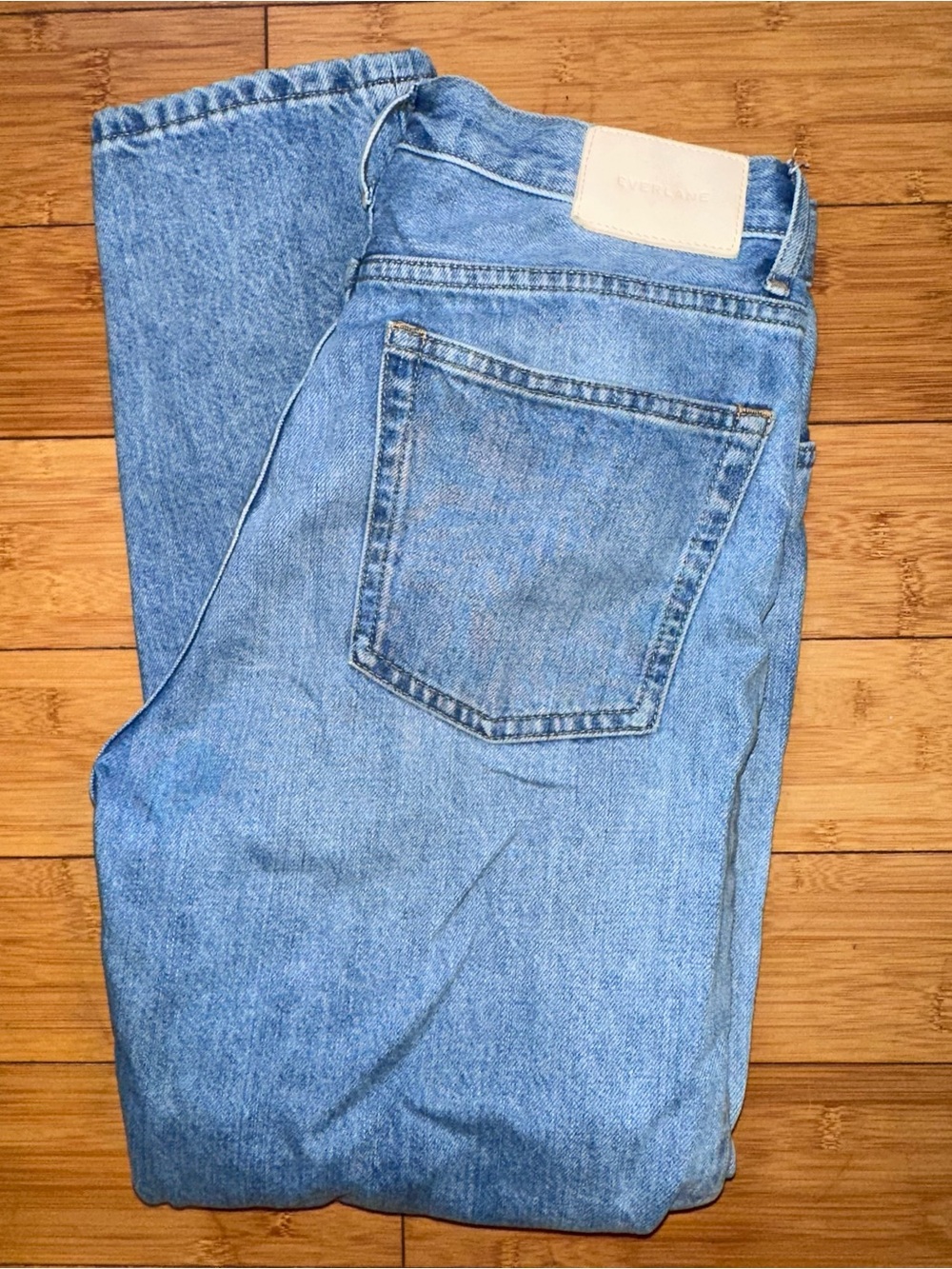 Everlane The Cheeky Jean Straight Leg Crop Light Wash Jean - Picture 1 of 5